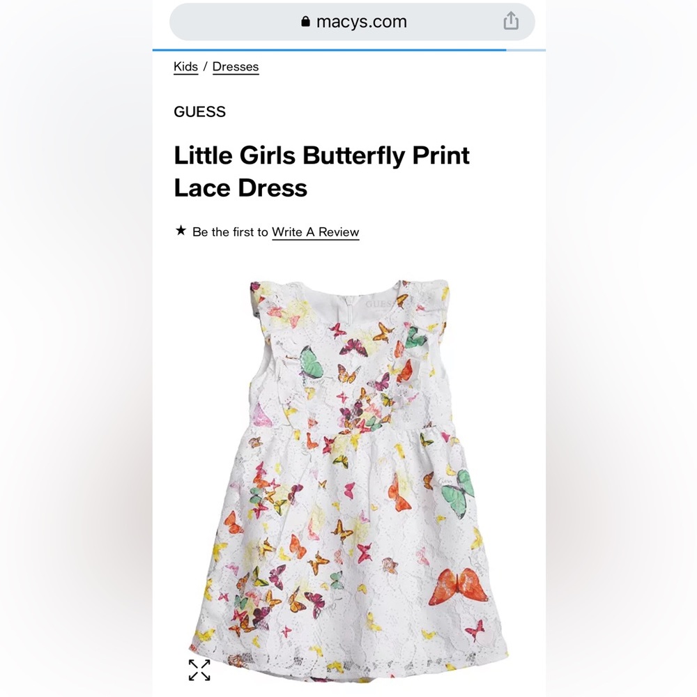18 mos butterfly lace girls dress